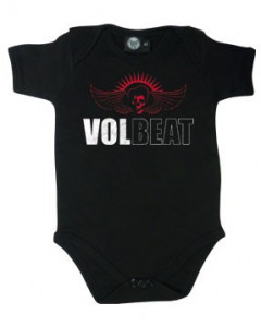 Volbeat rock baby onesie Skull Wing (Clothing)