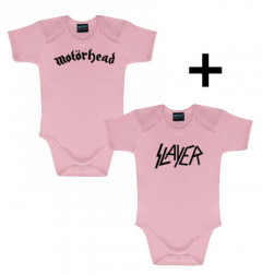 Giftset Motörhead Baby Onesie & Slayer Onesie Pink