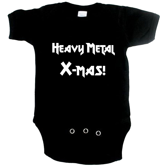 Cool baby onesie Heavy Metal Christmas