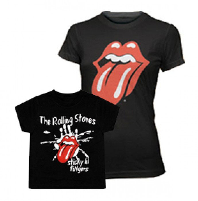 Duo Rockset Rolling Stones Mother's T-shirt & Kids/Toddler T-shirt