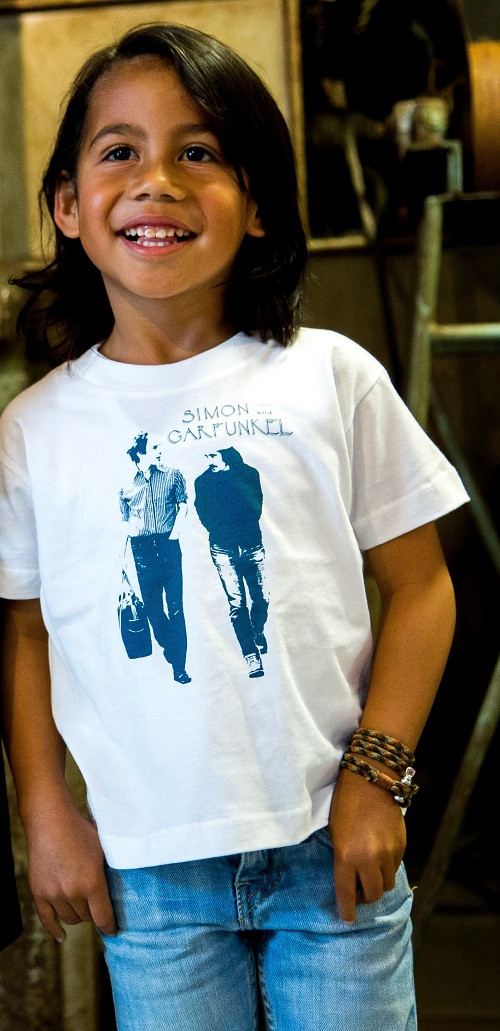 Simon and Garfunkel Kids T-Shirt Walking photoshoot