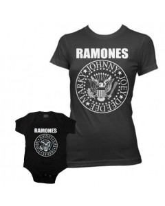 Duo Rockset Ramones Mother's T-shirt & Ramones Onesie Baby