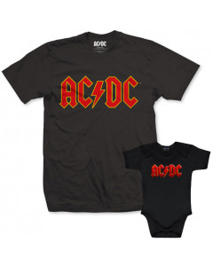 AC/DC Father's T-shirt & AC/DC Onesie Baby Color Logo