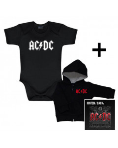 Giftset ACDC Baby Hoody Black Ice & AC/DC Baby Onesie