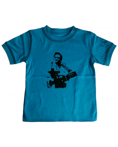Johnny Cash Kids/Toddler T-shirt Blue - Tee eco