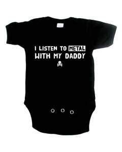 Metal Baby Onesie I listen to metal with my daddy