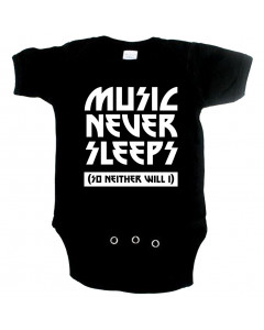 Cool Baby onesie music never sleeps so neither will I